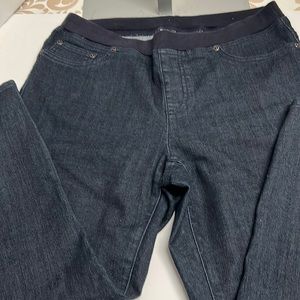 CHICOS PLATINUM DENIM JIGGINGS. Size 1 (Chicos sizing). Regular 8-10